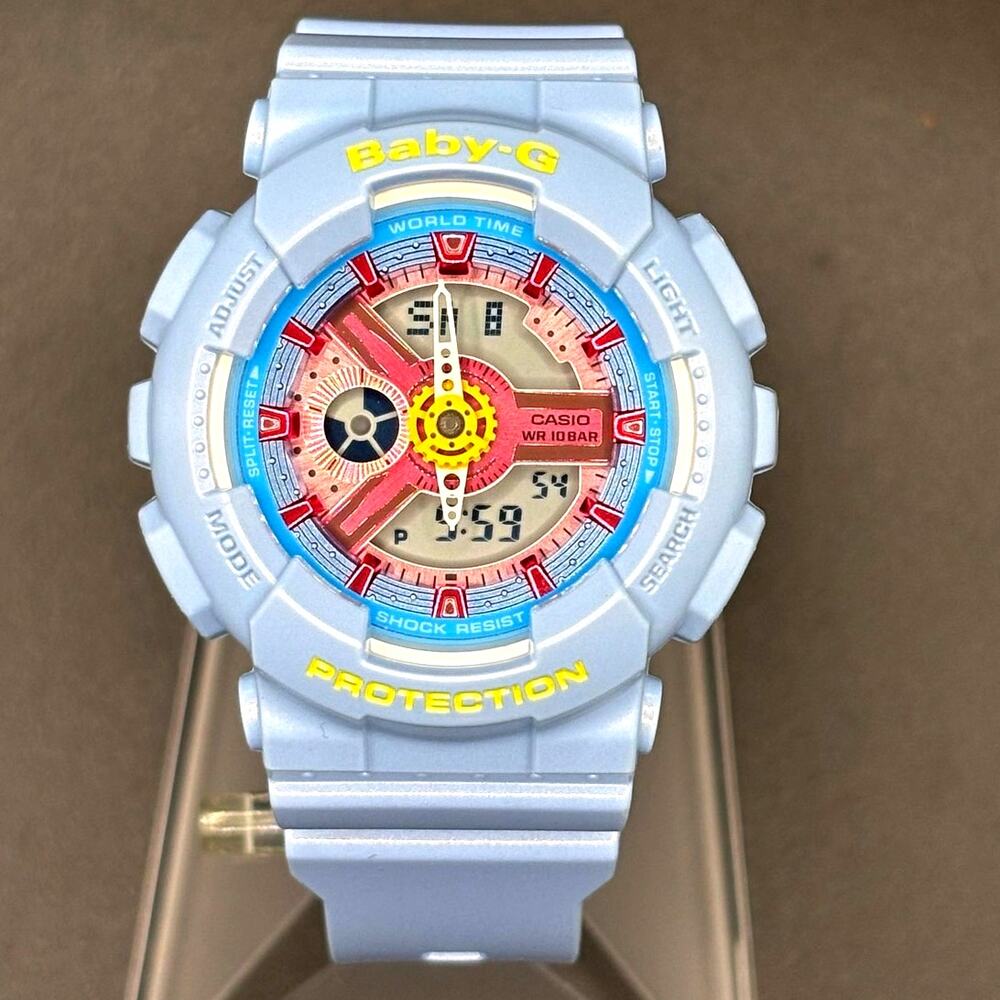 Casio Baby-G BA-110CA-2A Neo-Pastel Blue Pink Analog Digital Women’s Watch